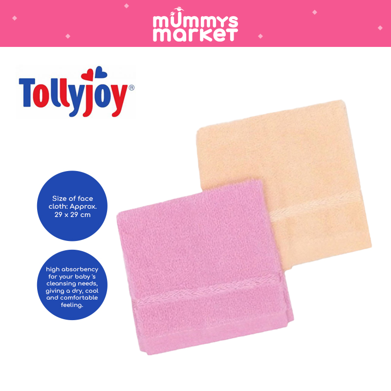 Tollyjoy Face Cloth 29x29cm - Assorted
